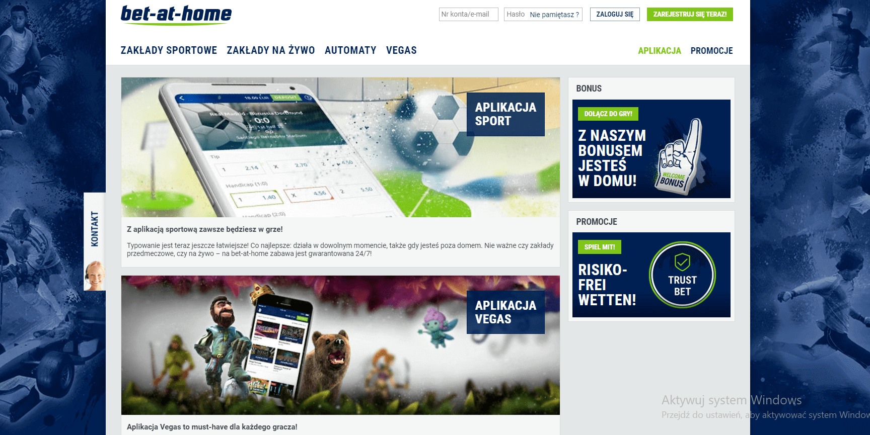 bet at home aplikacja mobilna screenshot