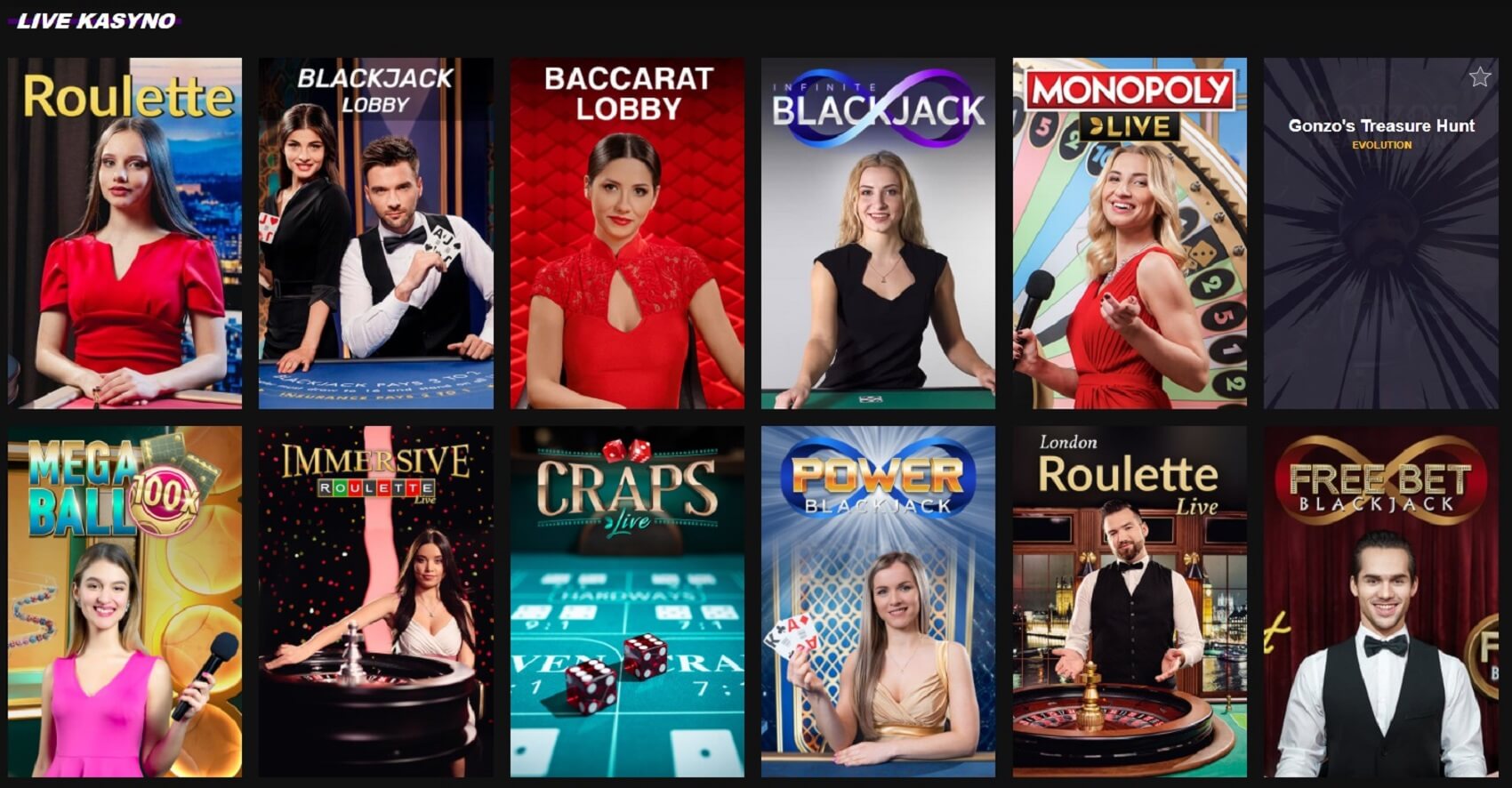 betinia live casino screenshot