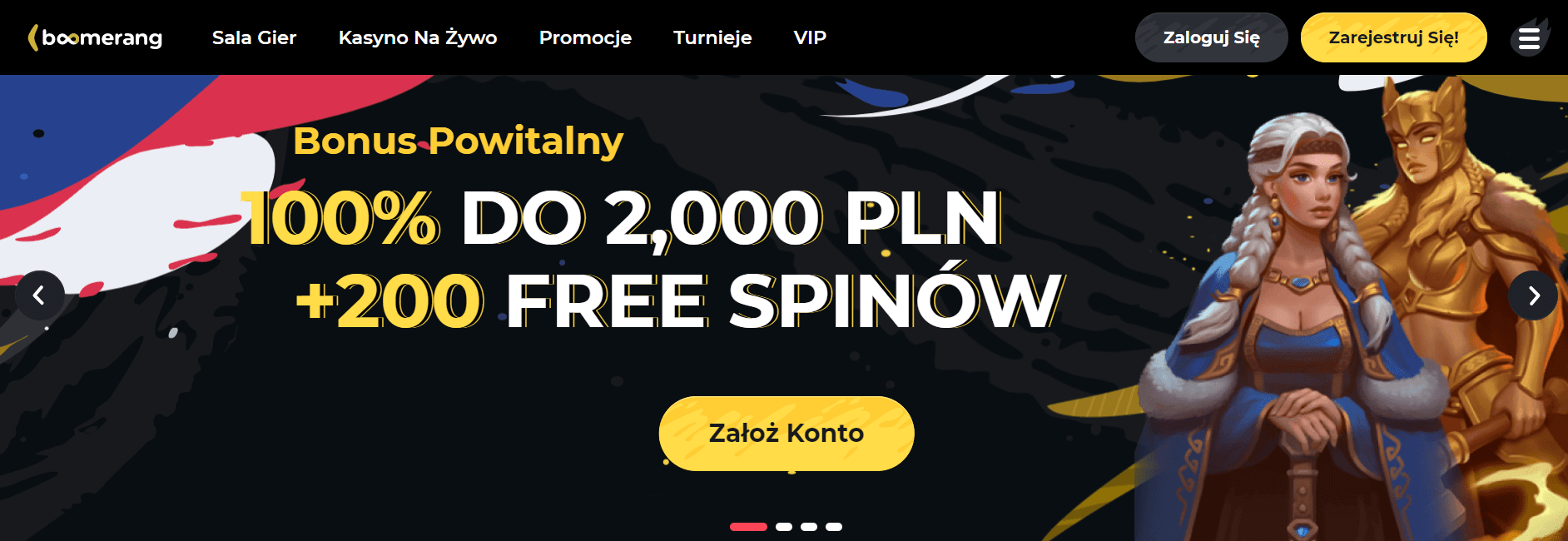 Boomerang casino bonusy powitalne screenshot