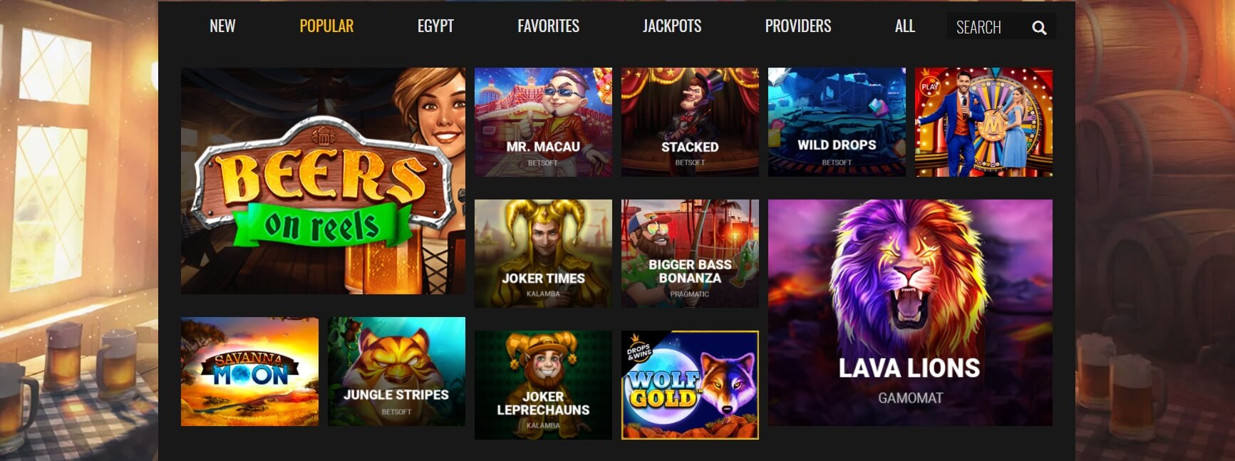 sieger casino sloty screenshot