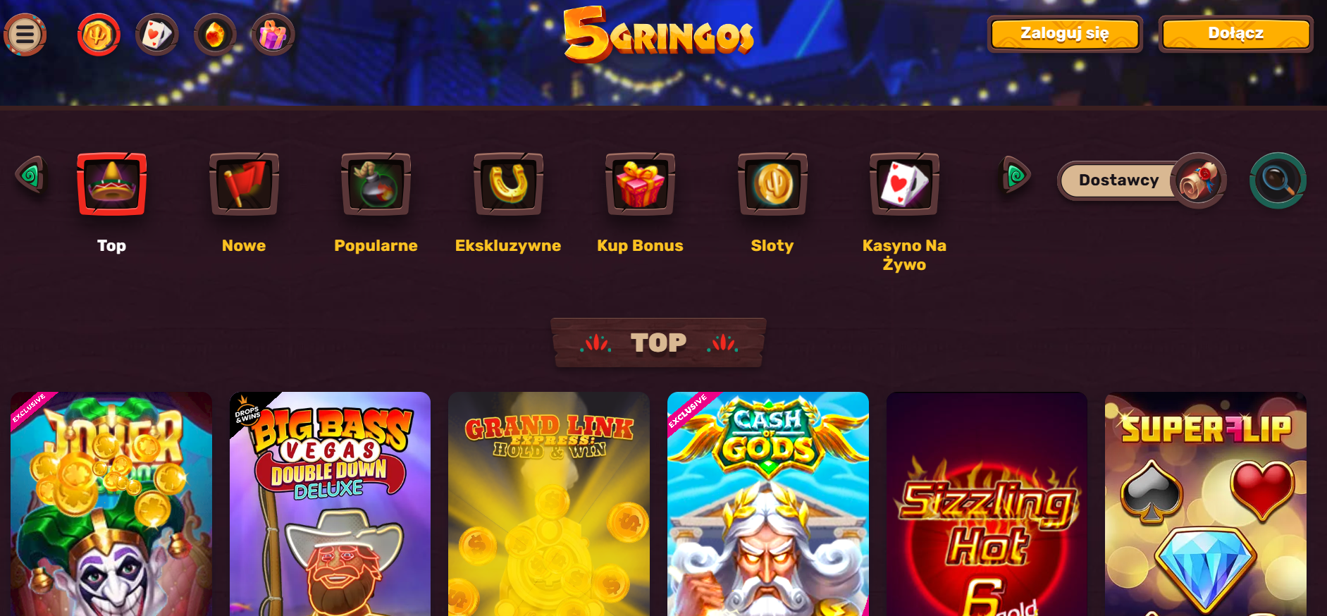 5Gringos – gry kasynowe