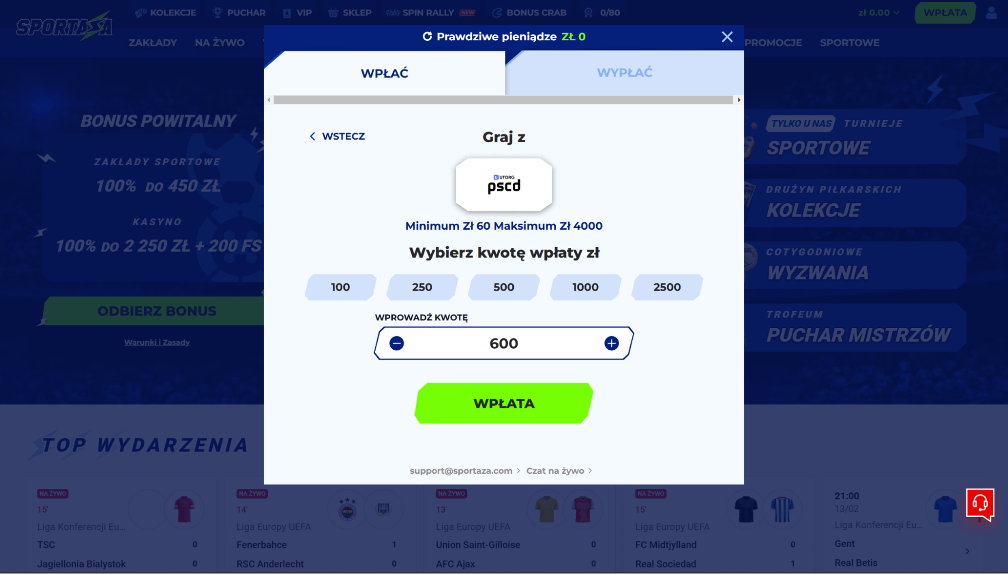 Sportaza Paysafe