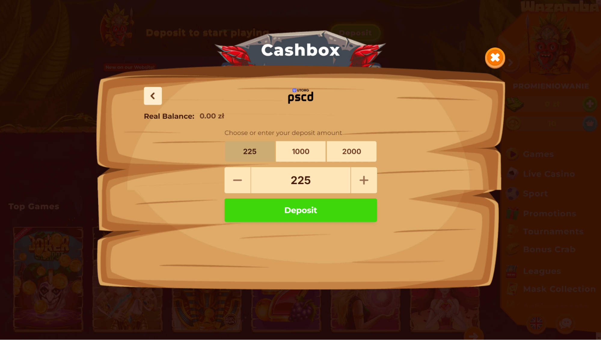 Wazamba Paysafecard