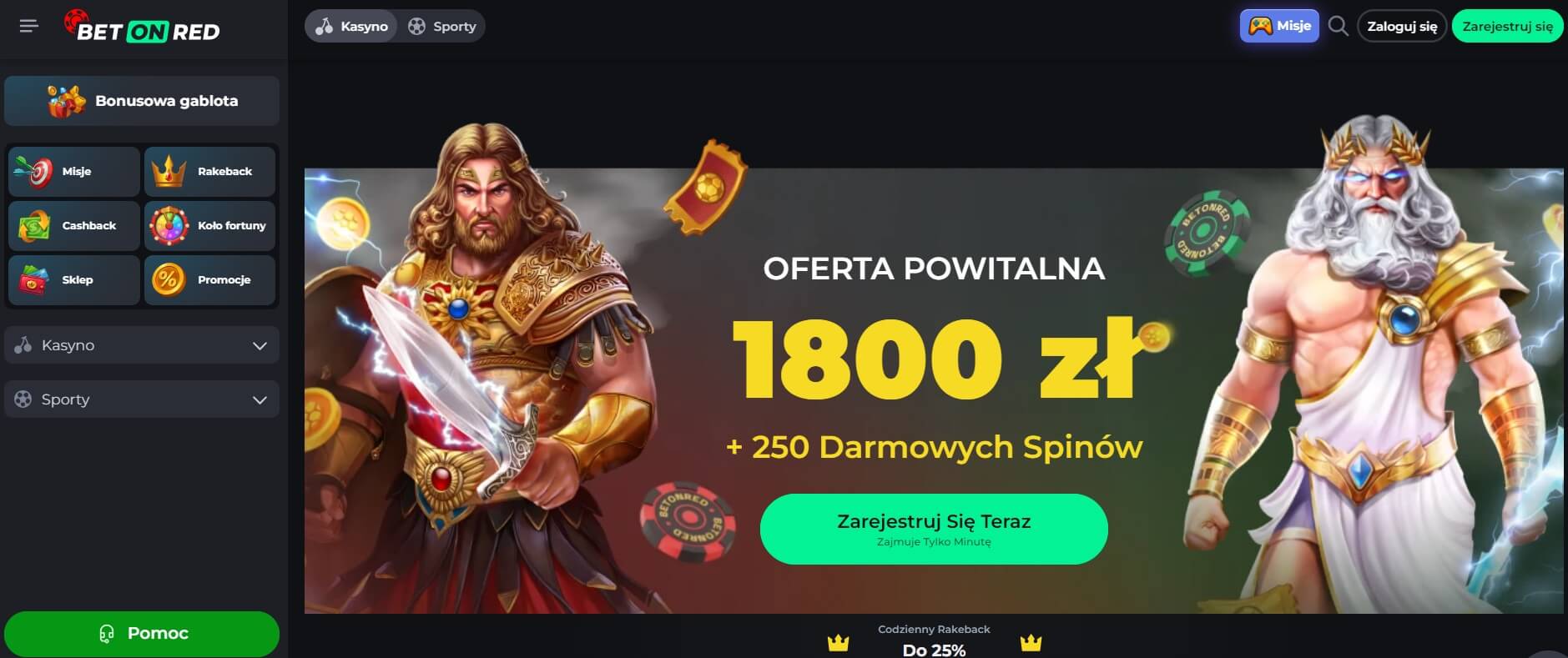BetonRed Casino strona screenshot