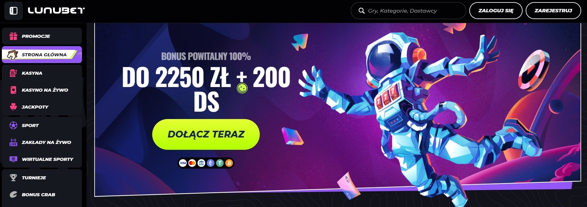 Bonusy kasynowe LunuBet