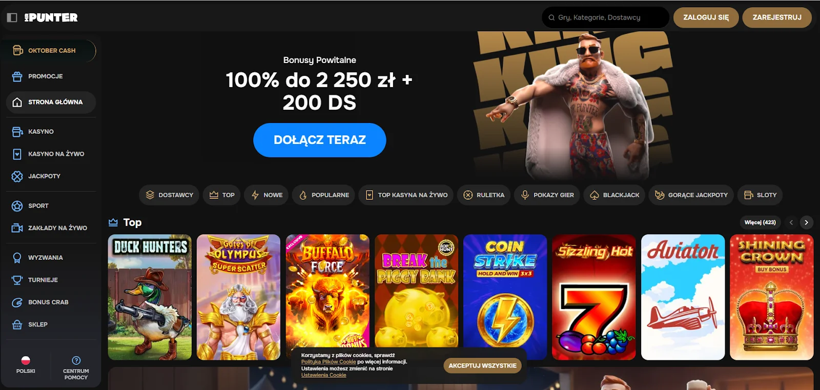 MrPunter Casino Homepage Poland