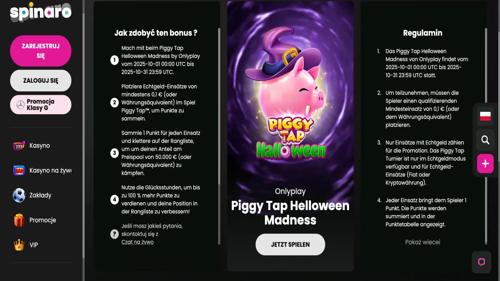 Spinaro Casino Halloween