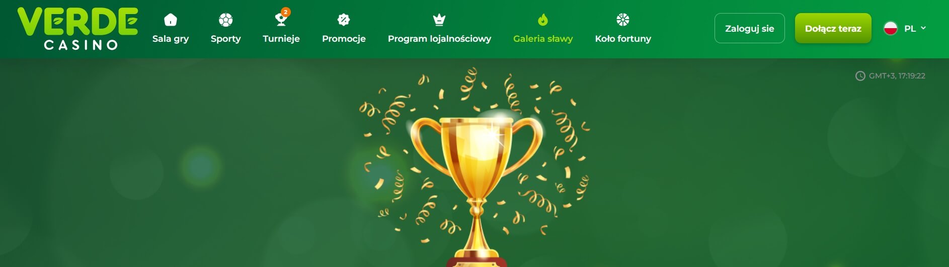 Verde Casino strona screenshot
