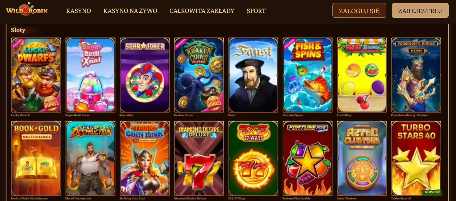 Wild Robin Casino Games Poland