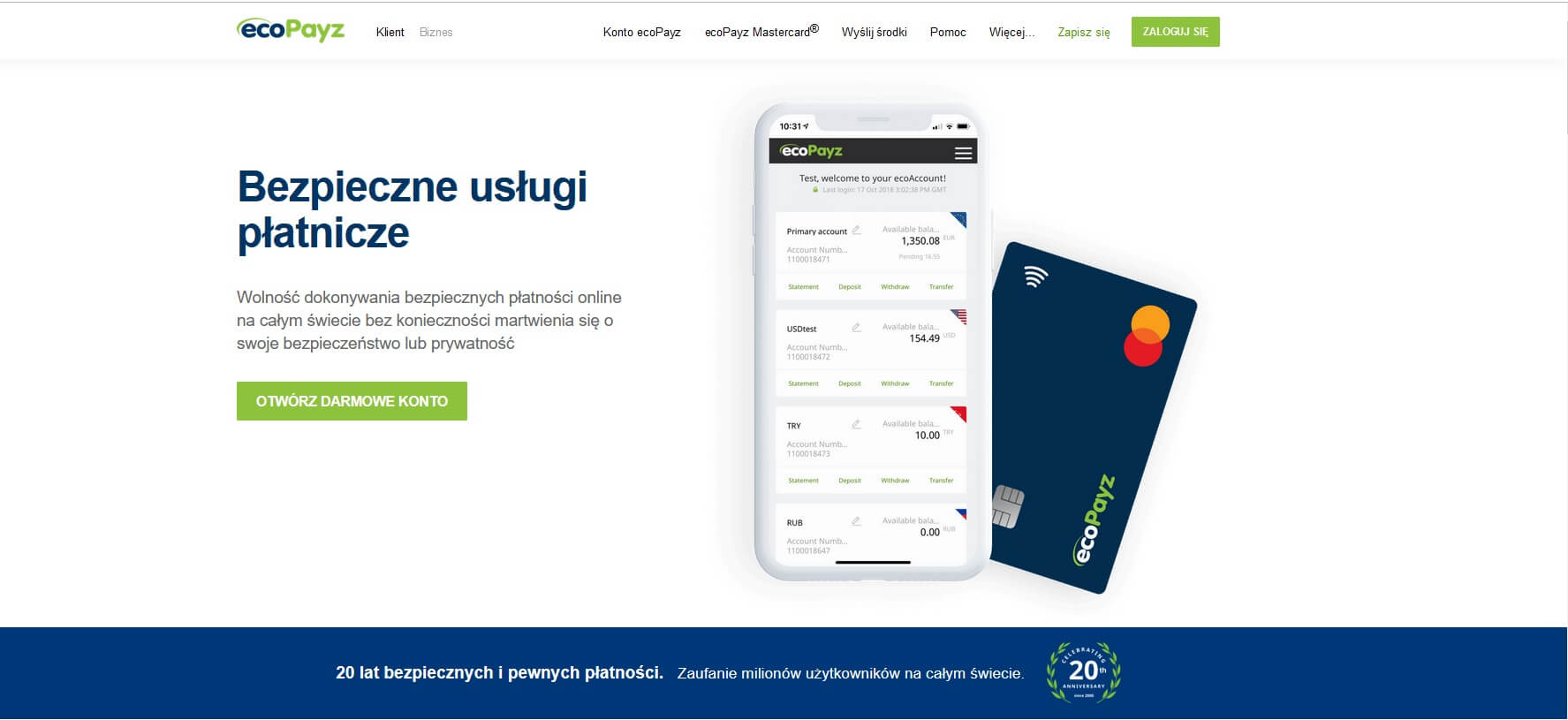 ecoPayz rejestracja
