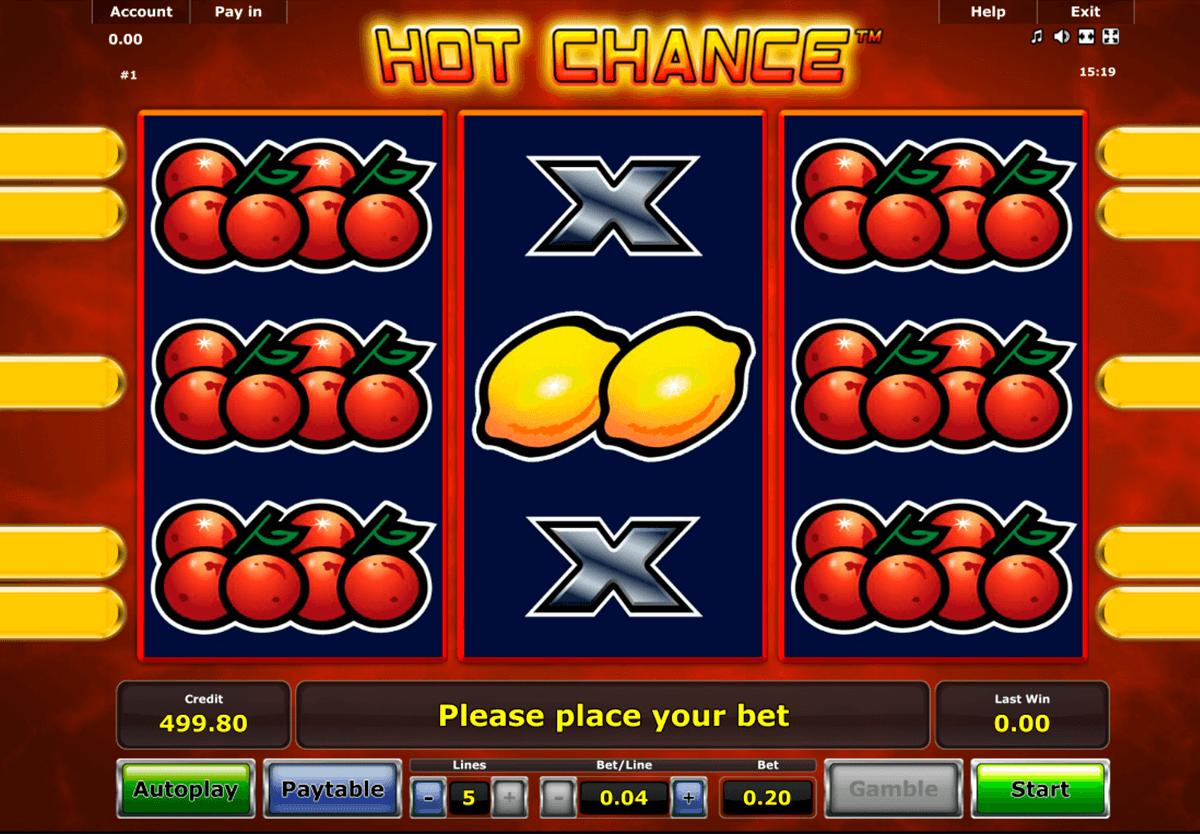 hot chance novomatic automat online 