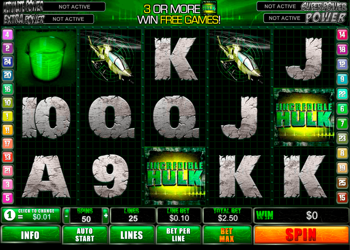 incredible hulk playtech automat online 