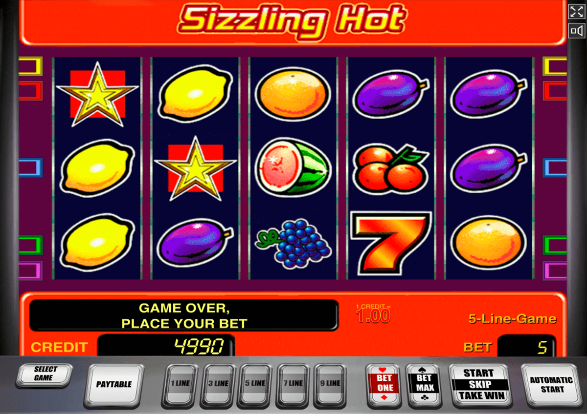 sizzling hot novomatic automat online 