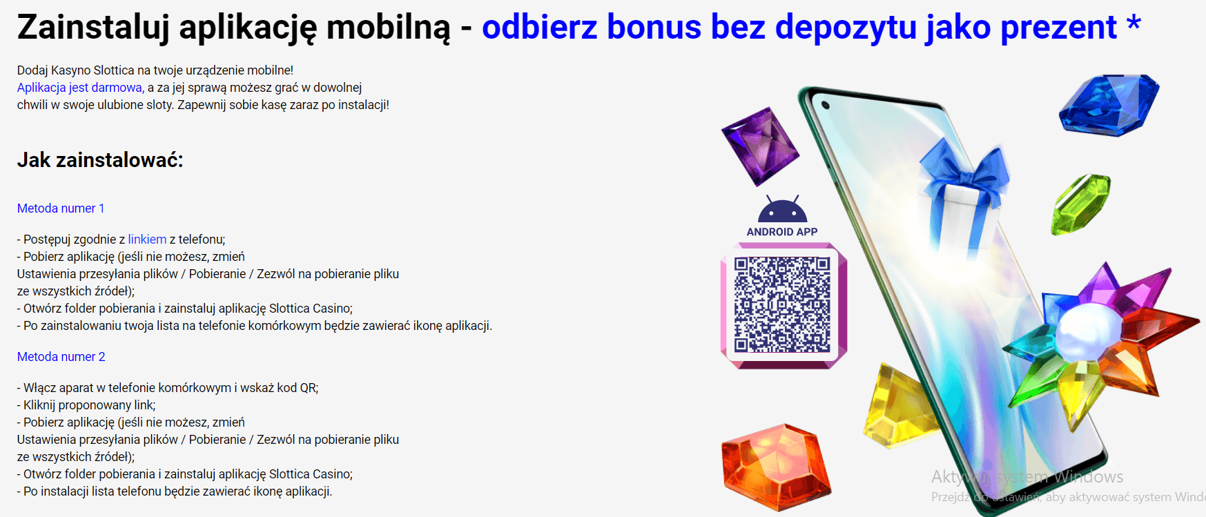 slottica casino aplikacja screenshot